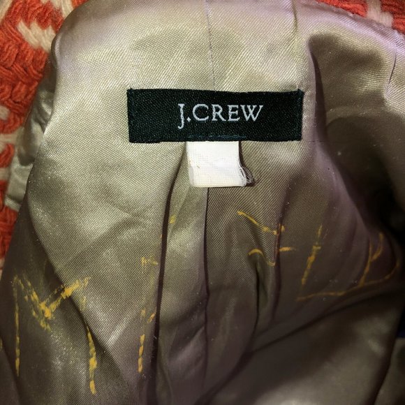J. Crew Pumpkin Spice Houndstooth wool beautiful!! FIRM - Picture 6 of 8